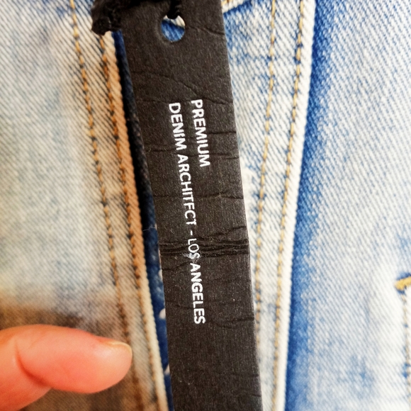 80's Vintage Metallic Stud Denim Architect Vest Cropped Distressed Stone Wash - Picture 11 of 15